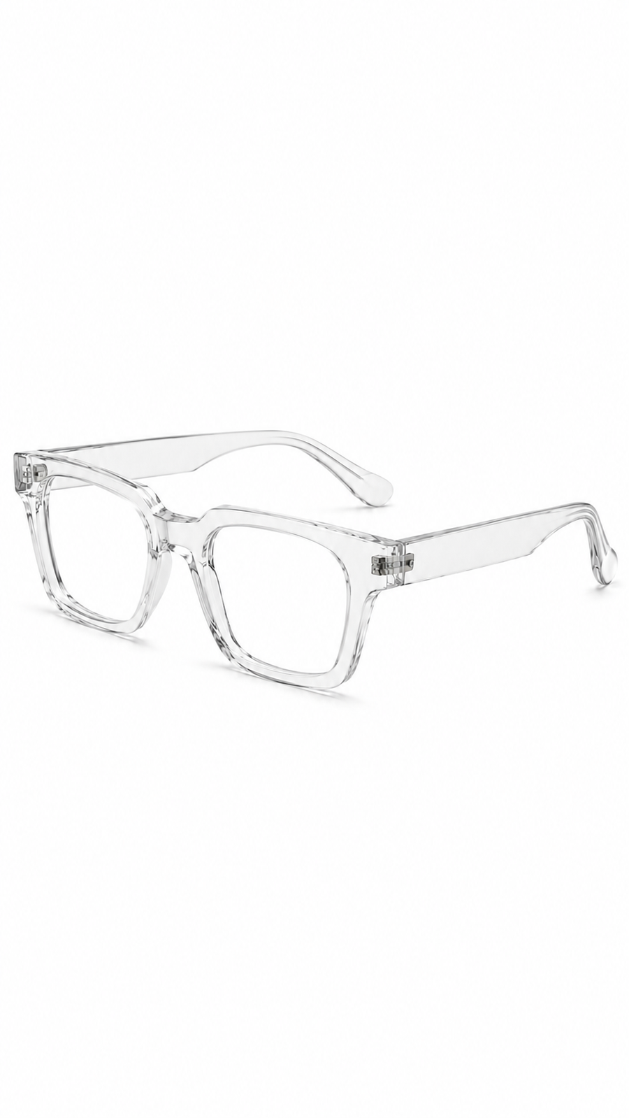 Crystal Clear Transparent Rectangle Glasses Frame