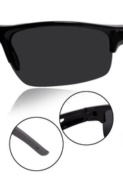 Sports Series Wrap Around Sunglasses for Men & Women | Lightweight Non-Polarized Eyewear | UV400 Protection | Performance Outdoor Shades (Black)