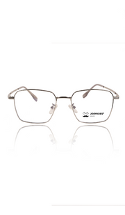 Premium Series Metal Spectacle Frame With Anti-Glare Blue Light Blocking Eyeglasses for Men and Women | Computer and Mobile Phone Protection Eyewear Frames (Silver)