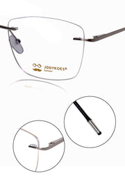 Square Signature Rimless Frame (Blue)