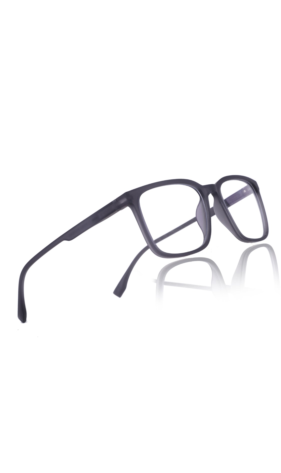 Colour Series : Vibrant colours eyewear rectangle frames with anti glare and blue filter eyeglasses for men and women (Opaque Black)