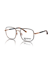 Luxury Series : Pure Titanium Metal Spectacle Eyeglasses | New Shape Square Metal Eyewear Frame (Black And Gold)