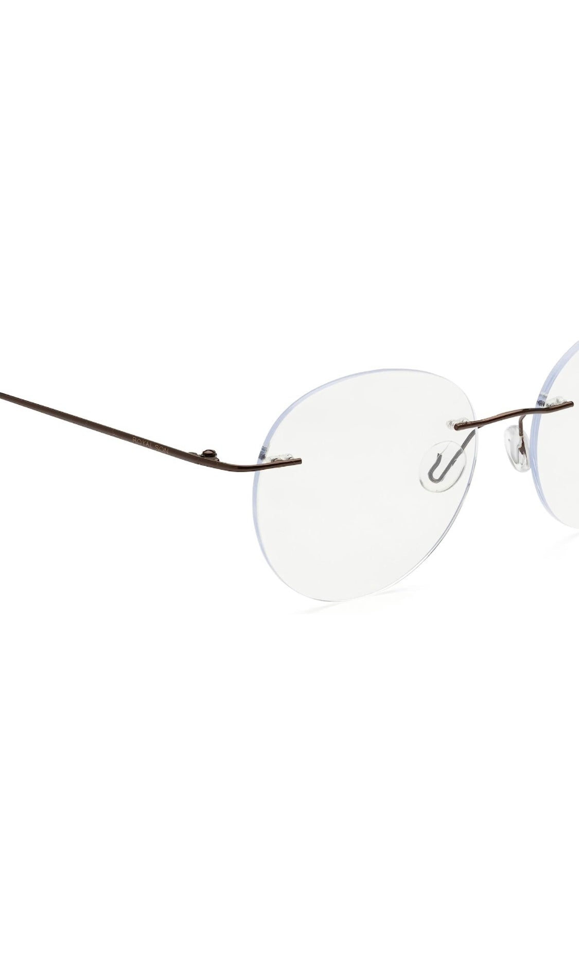 Round Signature Rimless Frame (Copper Brown)