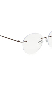 Round Signature Rimless Frame (Copper Brown)
