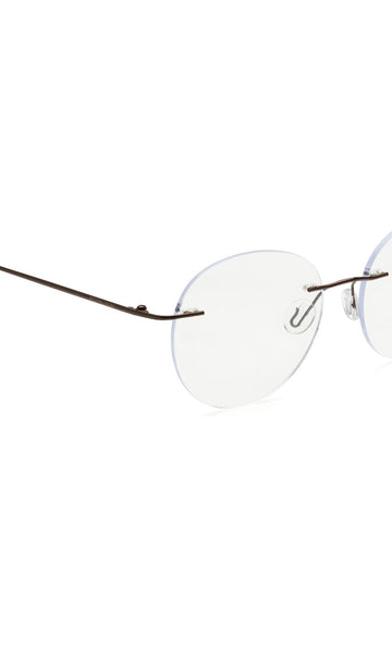 Round Signature Rimless Frame (Copper Brown)