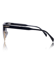Legacy Clubmaster Sunglasses – UV400 Polarized (Black and Gold)