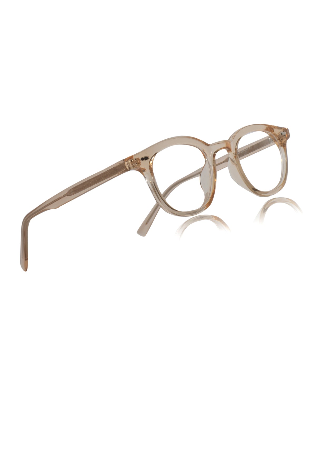 Color-Changing Eyewear Frames | Stylish Pure Acetate UV Protection Glasses | Lightweight & Durable Optical Frames for Men & Women (LIGHT BROWN-RED)