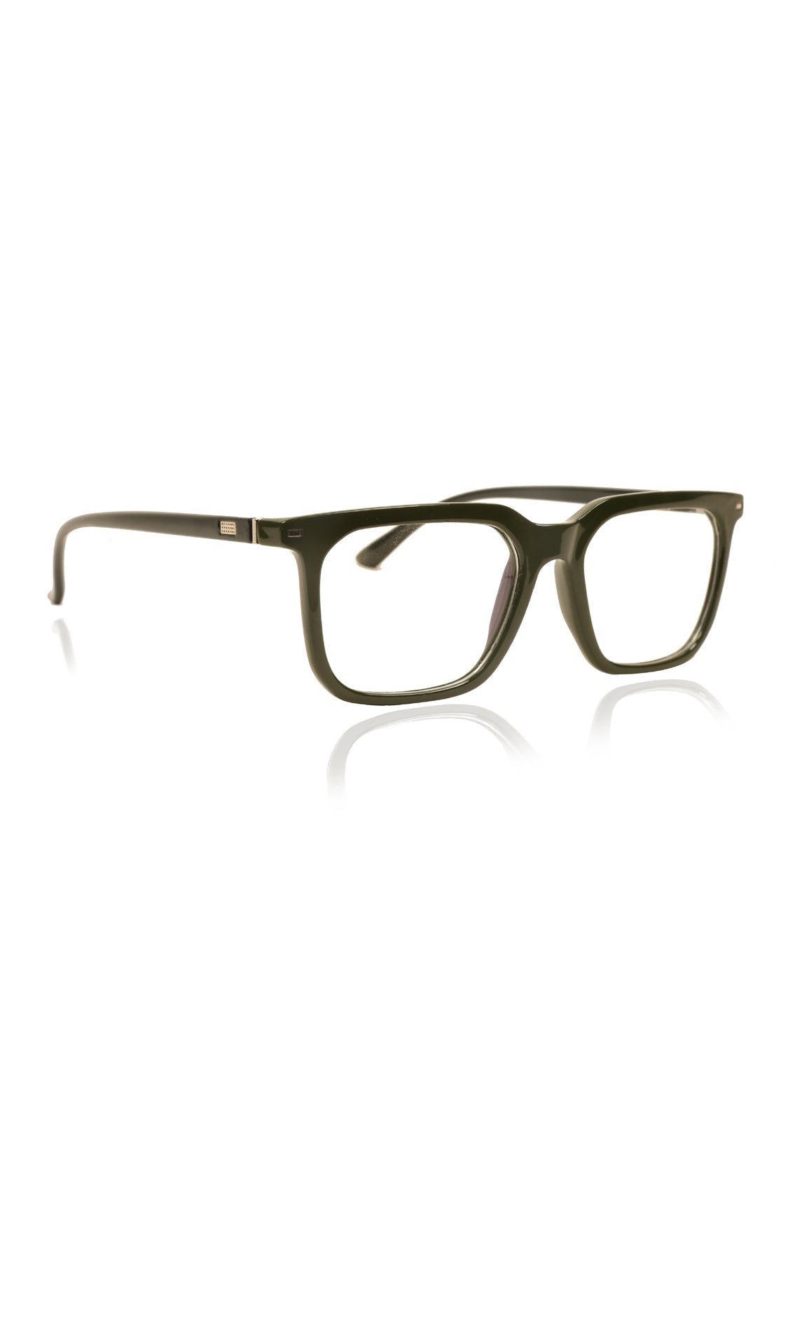 Colour Frame Series: Stylish Square Spectacle Frames with Blue Ray Protection and Anti-Glare Glasses for Men and Women (Green)