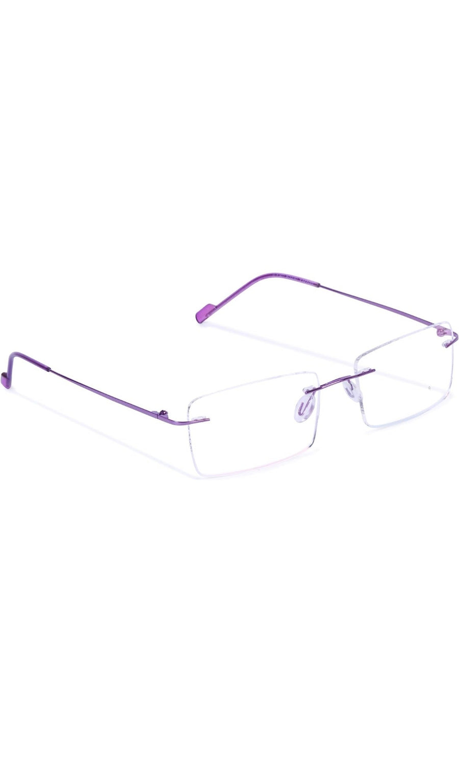 Rectangle Signature Rimless Frame (Purple)