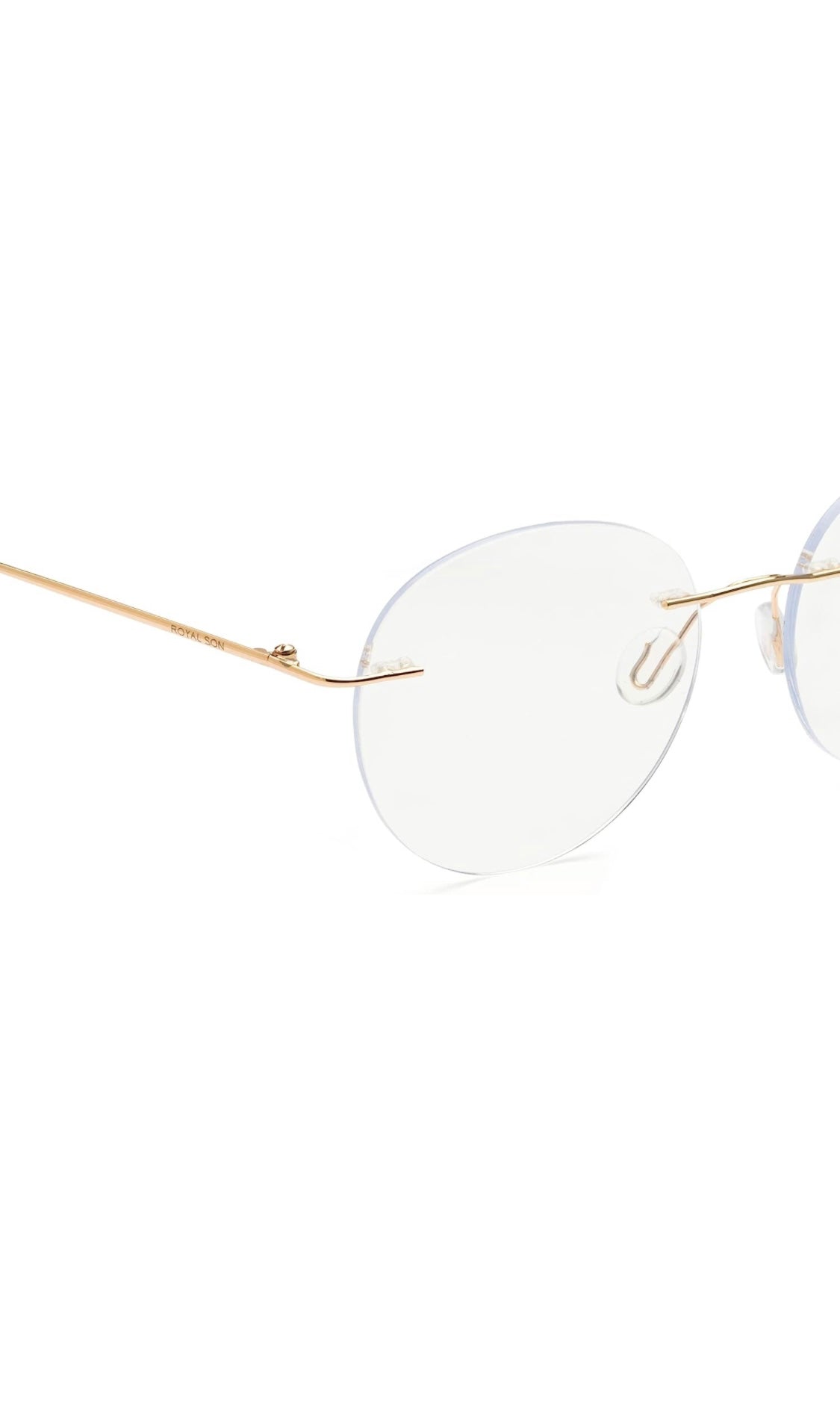 Round Signature Rimless Frame (Gold)