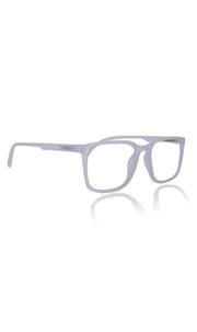 Colour Series : Vibrant colours eyewear rectangle frames with anti glare and blue filter eyeglasses for men and women (Pearl White)