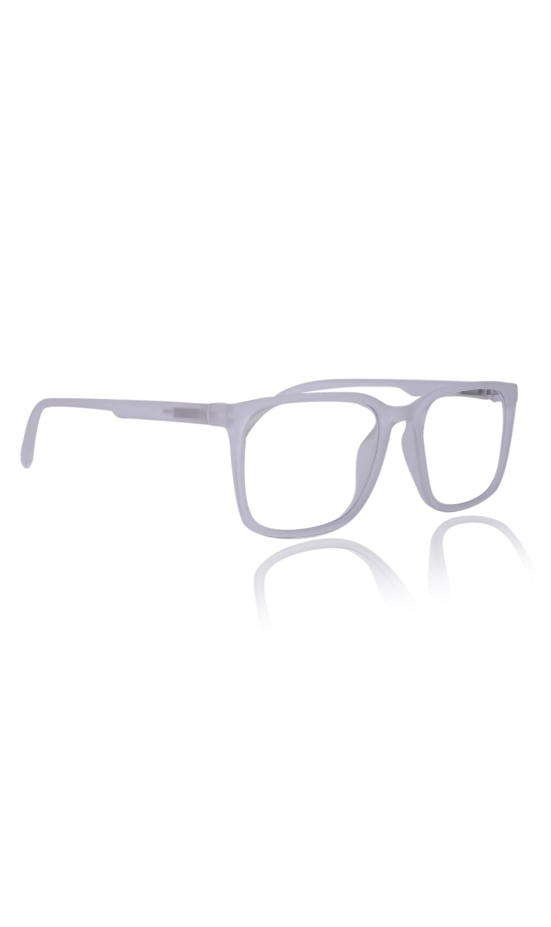 Colour Series : Vibrant colours eyewear rectangle frames with anti glare and blue filter eyeglasses for men and women (Pearl White)