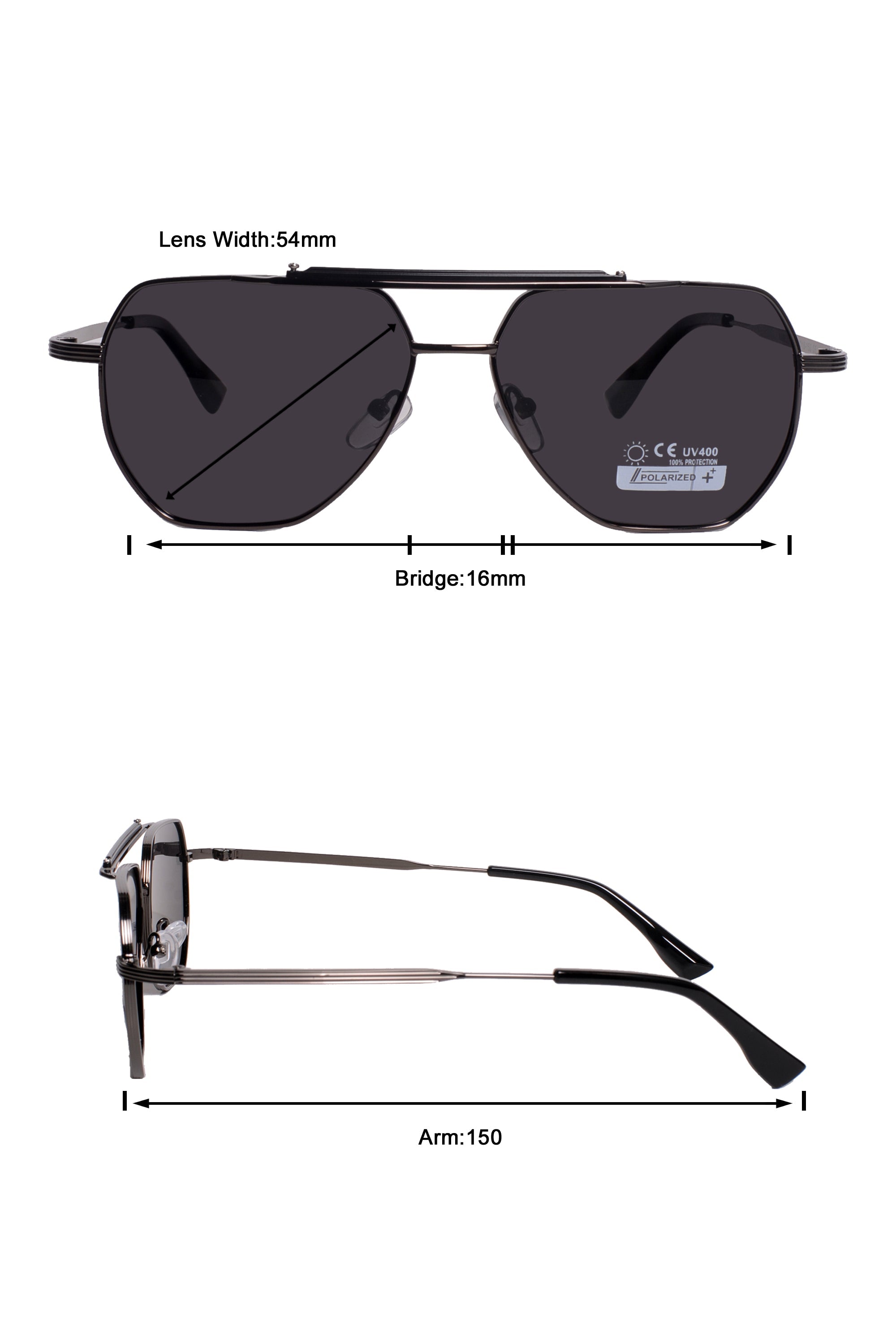 Legacy Square Sunglasses – UV400 Polarized (Knight Black)