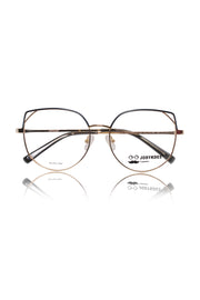 Luxury Series : Pure Titanium Metal Spectacle Eyeglasses | Cat Eye Metal Eyewear Frame (Green and Gold)