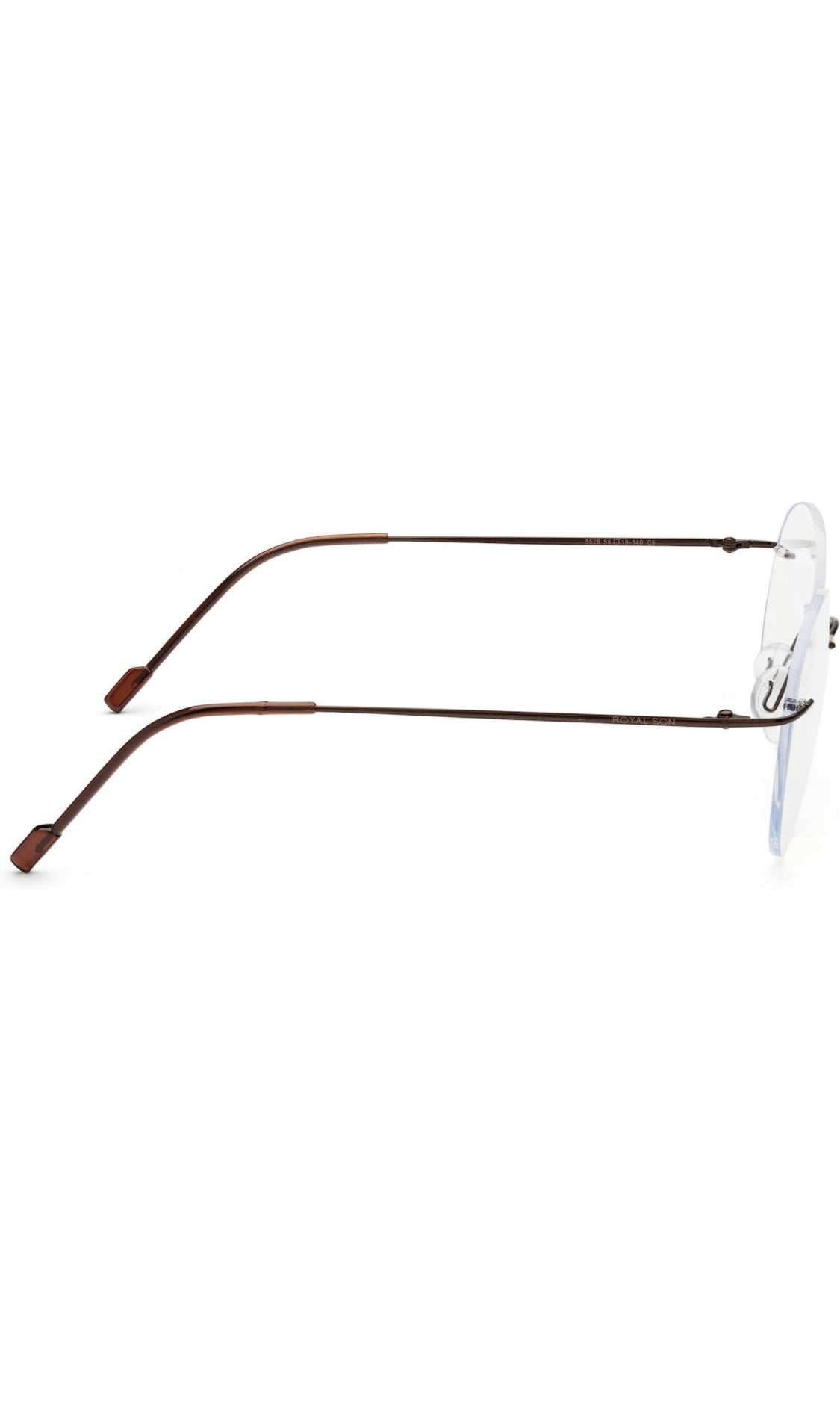 Round Signature Rimless Frame (Copper Brown)