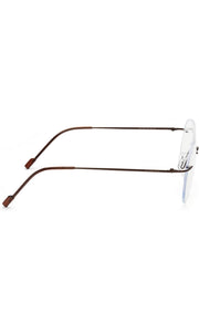 Round Signature Rimless Frame (Copper Brown)