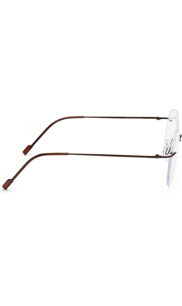 Round Signature Rimless Frame (Copper Brown)