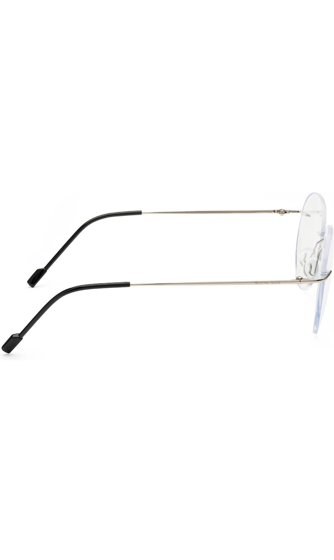 Round Signature Rimless Frame (Silver)