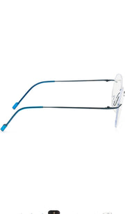 Round Signature Rimless Frame (Blue)