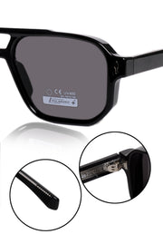 Legacy Aviator Sunglasses – UV400 Polarized (Opaque Black)