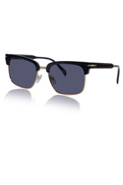 Legacy Clubmaster Sunglasses – UV400 Polarized (Black and Gold)