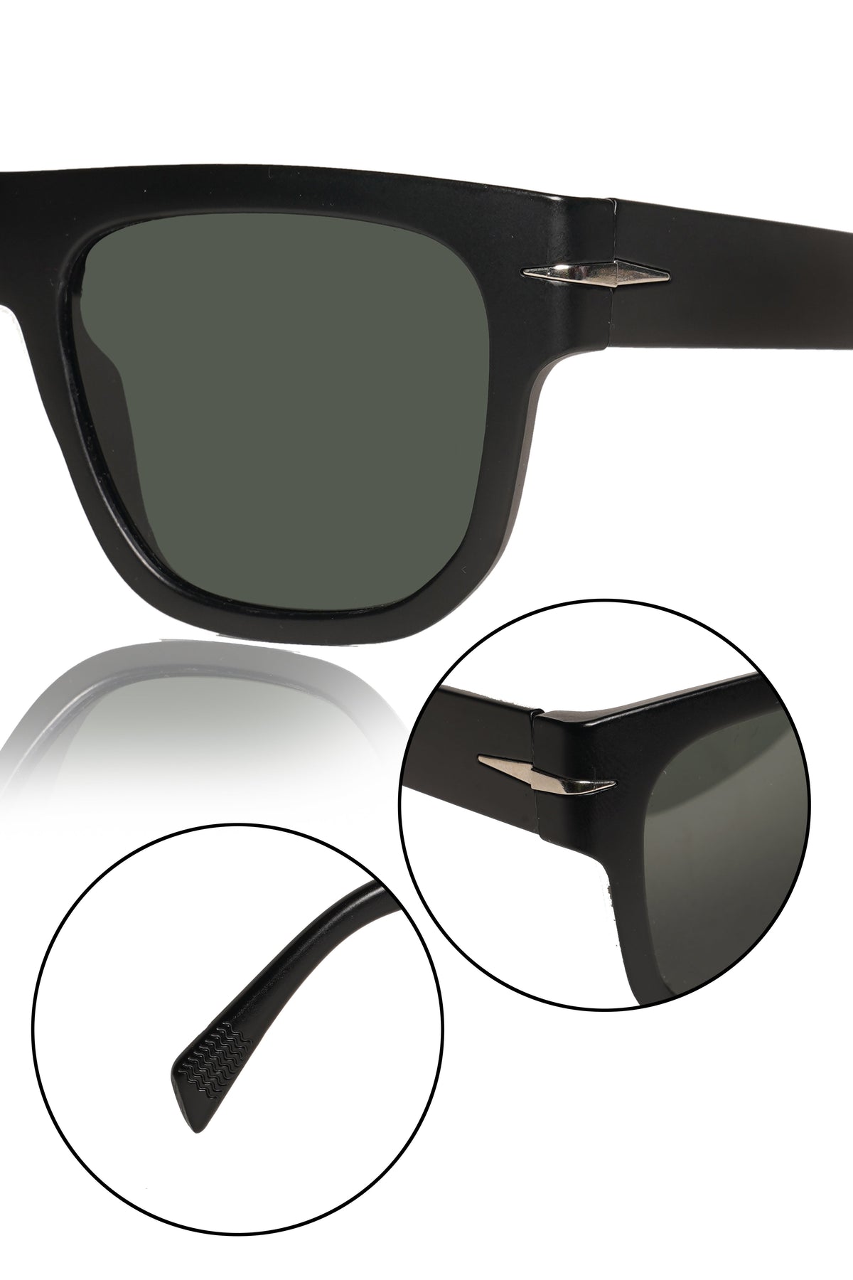 Series Obsession : Premium Square Pure Acetate Sheet Designer Fashionable Sunglasses Eyewear Shades For Men and Women With UV Protection Eyeglasses Frame (Black