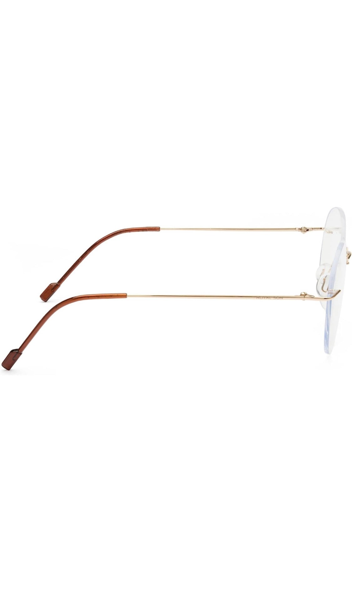 Round Signature Rimless Frame (Gold)
