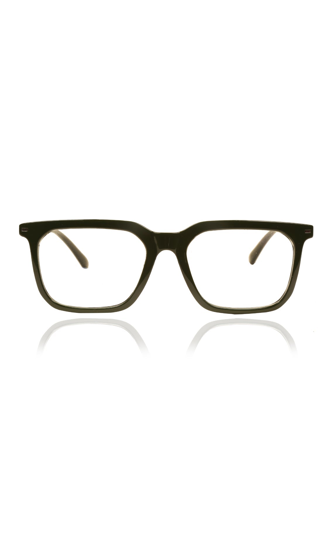 Colour Frame Series: Stylish Square Spectacle Frames with Blue Ray Protection and Anti-Glare Glasses for Men and Women (Green)