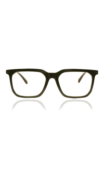Colour Frame Series: Stylish Square Spectacle Frames with Blue Ray Protection and Anti-Glare Glasses for Men and Women (Green)