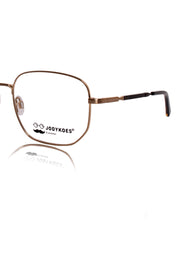 Luxury Series : Pure Titanium Metal Spectacle Eyeglasses | New Shape Square Metal Eyewear Frame (Matte Gold)