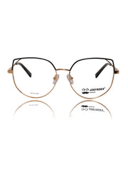 Luxury Series : Pure Titanium Metal Spectacle Eyeglasses | Cat Eye Metal Eyewear Frame (Green and Gold)
