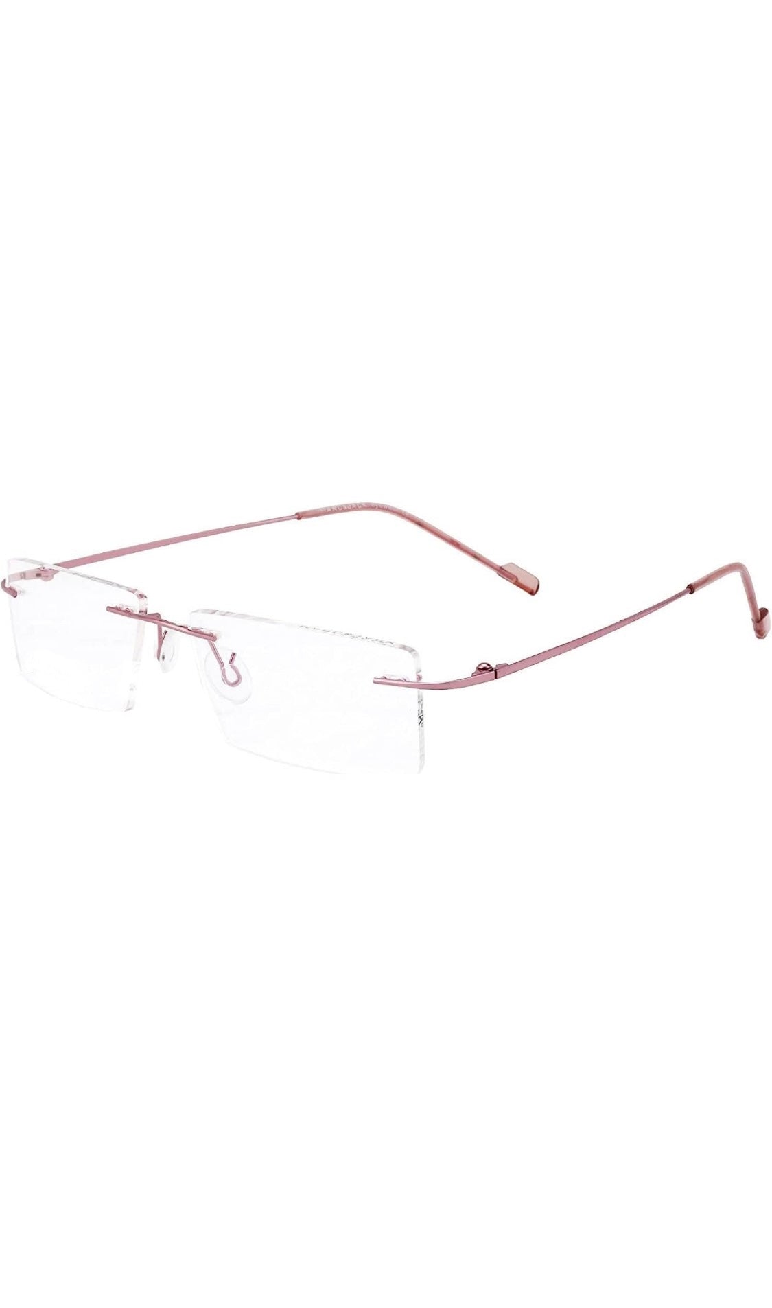 Rectangle Signature Rimless Frame (Pink)