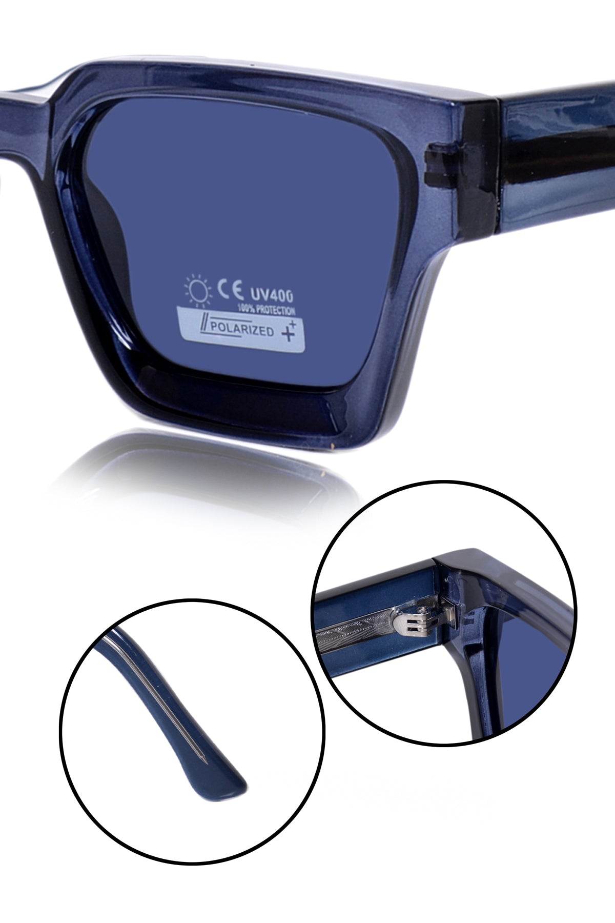 Legacy Square Sunglasses – UV400 Polarized (Blue)