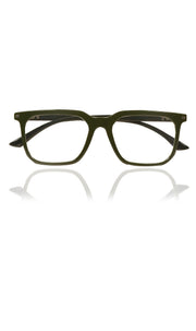 Colour Frame Series: Stylish Square Spectacle Frames with Blue Ray Protection and Anti-Glare Glasses for Men and Women (Green)