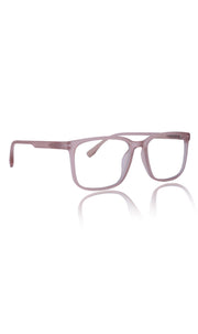 Colour Series : Vibrant colours eyewear rectangle frames with anti glare and blue filter eyeglasses for men and women (Peach Rose)