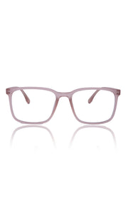 Colour Series : Vibrant colours eyewear rectangle frames with anti glare and blue filter eyeglasses for men and women (Peach Rose)