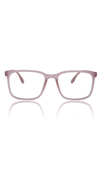 Colour Series : Vibrant colours eyewear rectangle frames with anti glare and blue filter eyeglasses for men and women (Peach Rose)