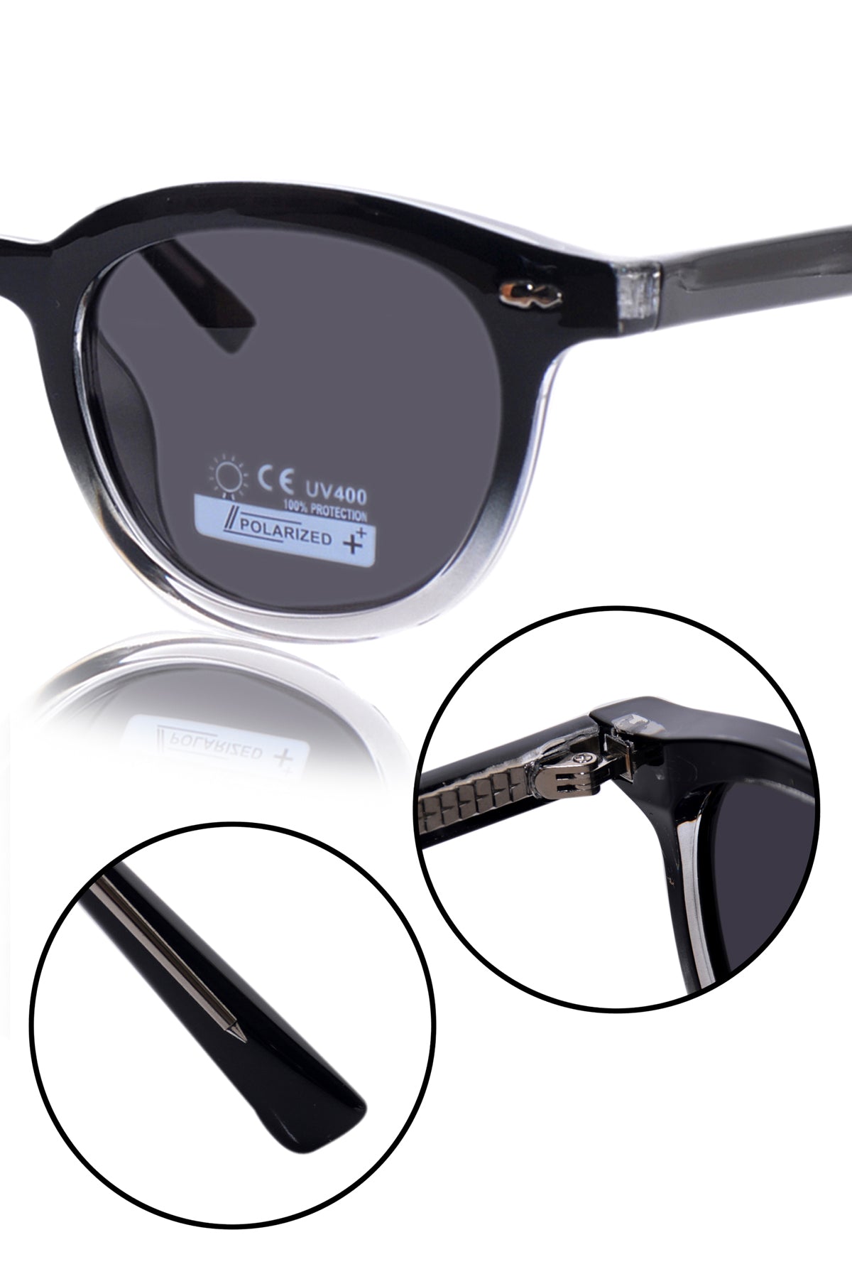 Legacy Round Sunglasses – UV400 Polarized (Crystal)