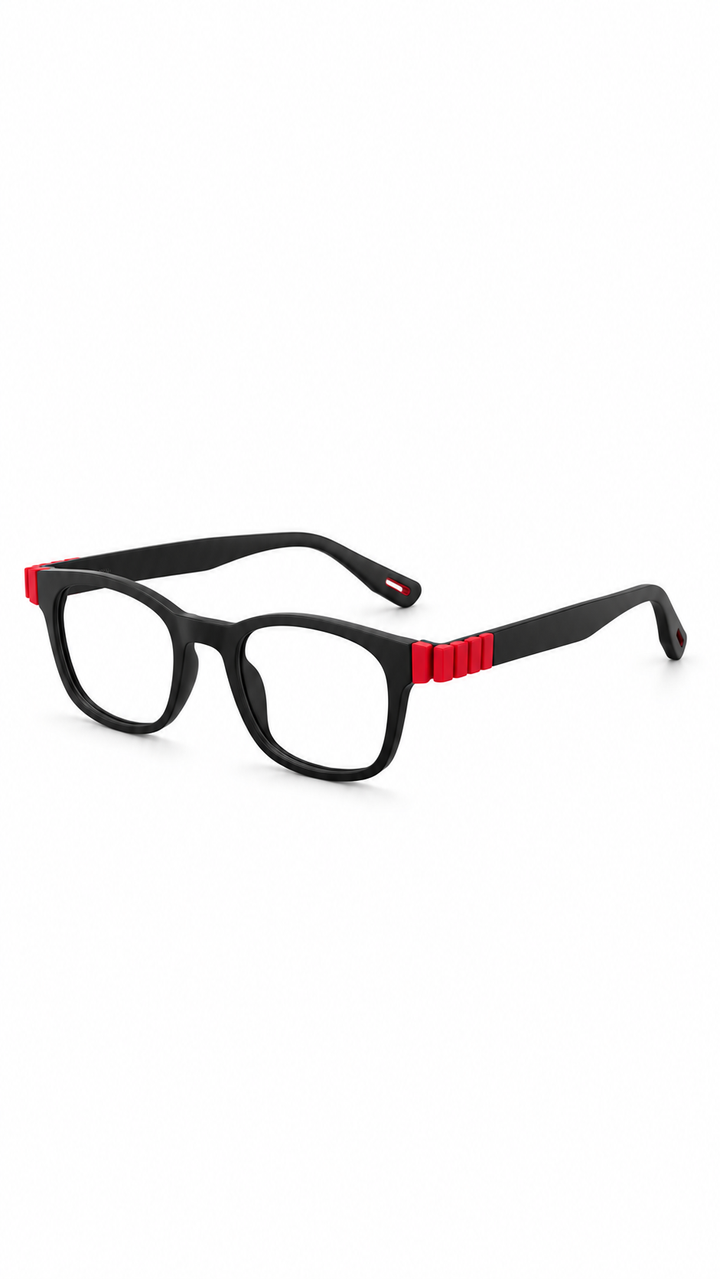 Baby Flex Kids Black & Red Glasses Frame