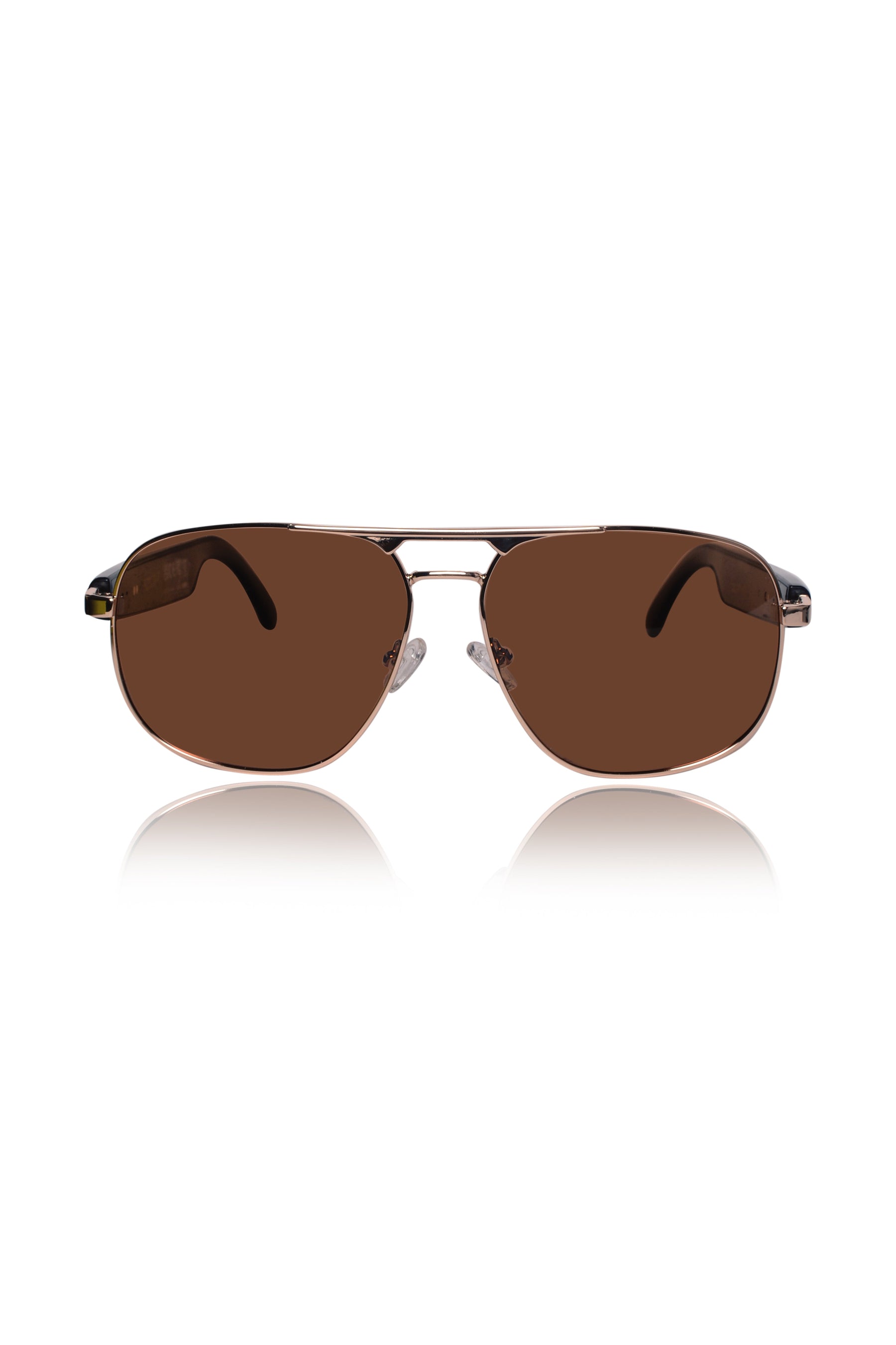 Jodykoes Square Smart Sunglasses with Speaker and Voice Assistant (Brown)