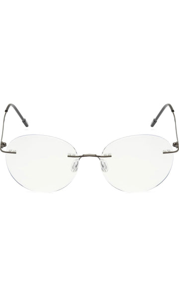 Round Signature Rimless Frame (Black)