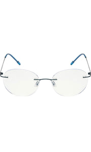 Round Signature Rimless Frame (Blue)