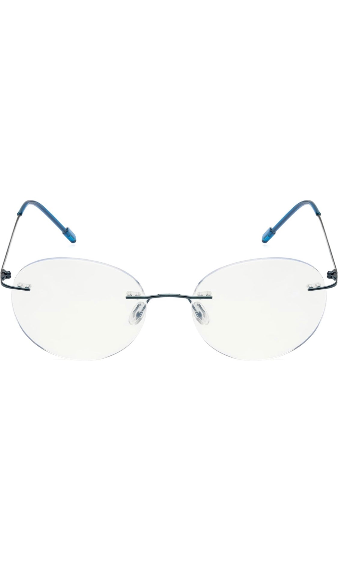 Round Signature Rimless Frame (Blue)