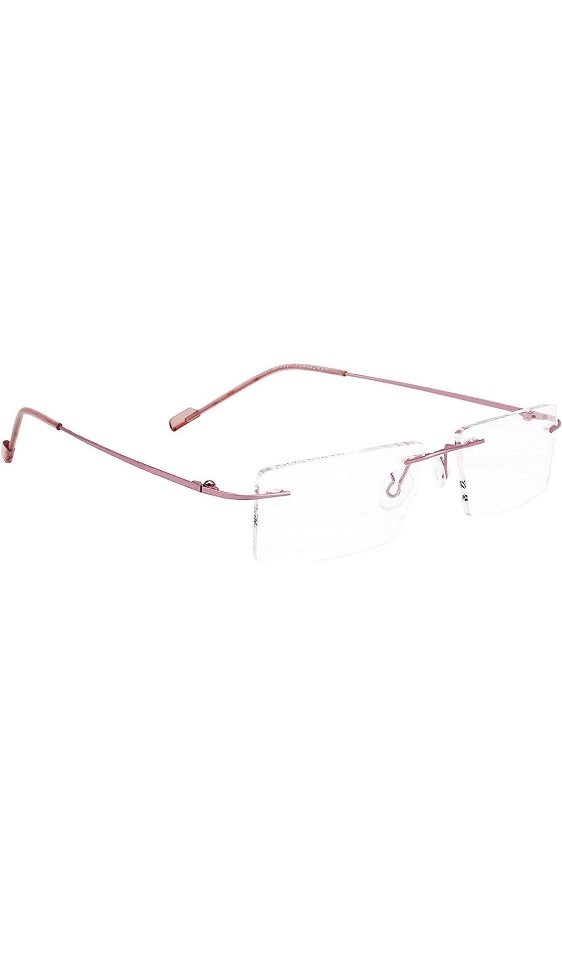 Rectangle Signature Rimless Frame (Pink)