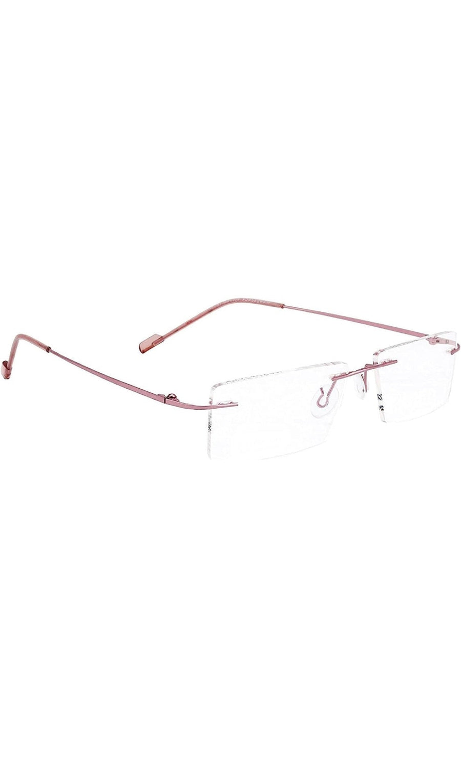 Rectangle Signature Rimless Frame (Pink)