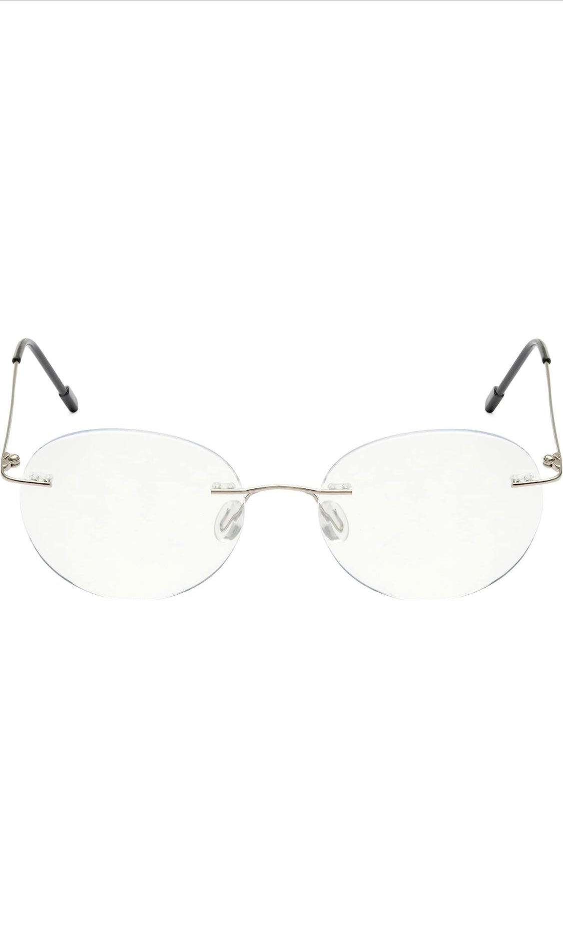Round Signature Rimless Frame (Silver)