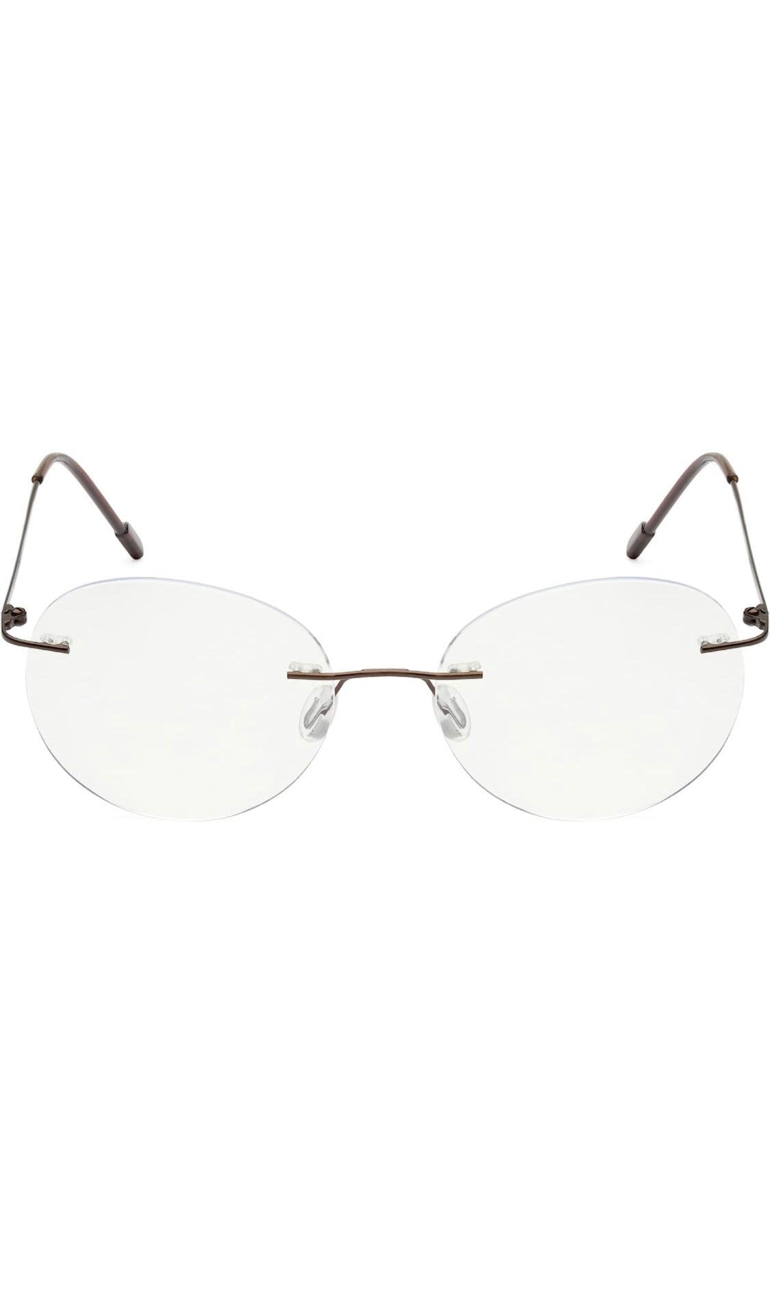 Round Signature Rimless Frame (Copper Brown)