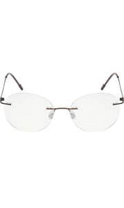 Round Signature Rimless Frame (Copper Brown)