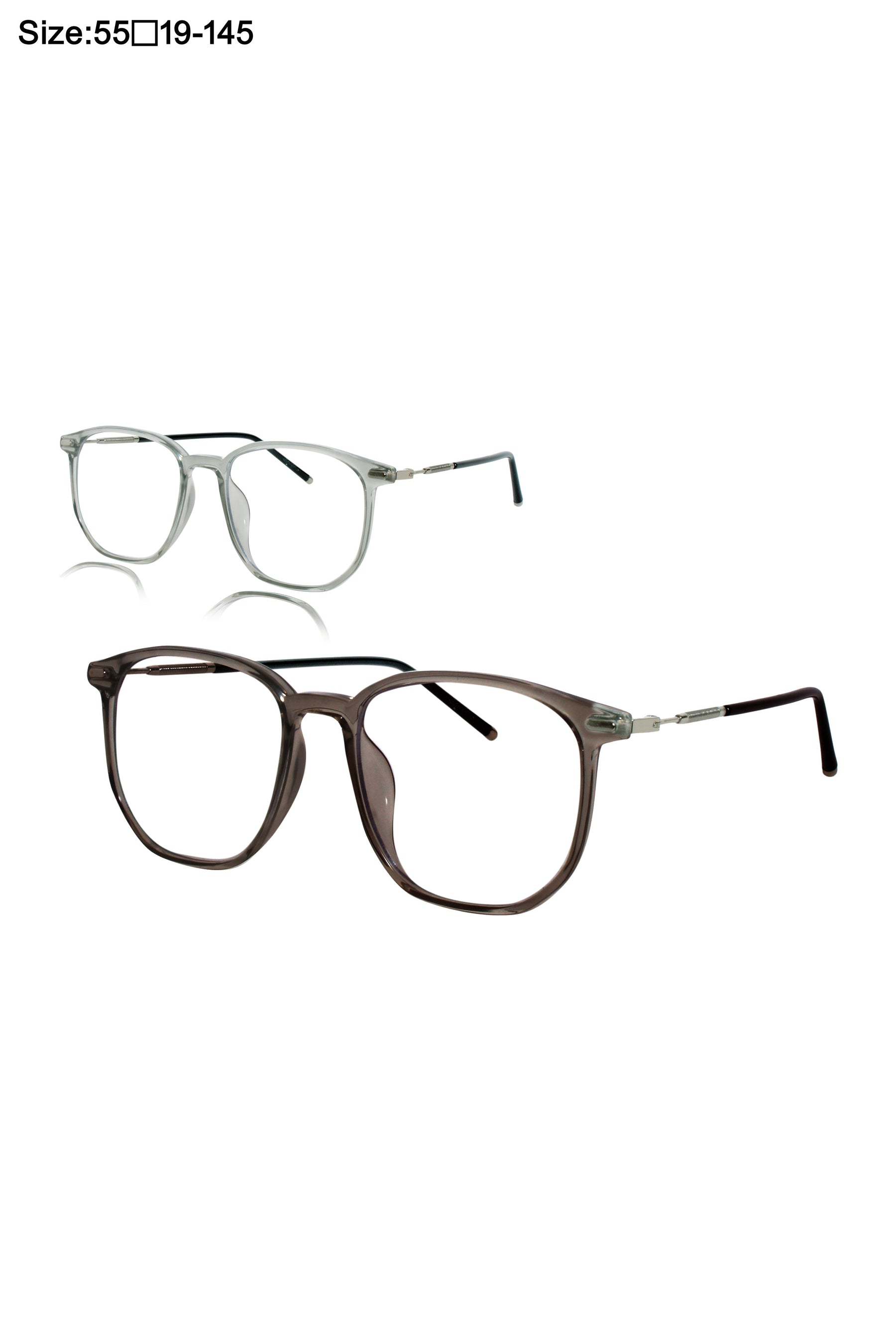 Color-Changing Eyewear Frames | Stylish Pure Acetate UV Protection Glasses | Lightweight & Durable Optical Frames for Men & Women (TRANSPARENT-GRAY)