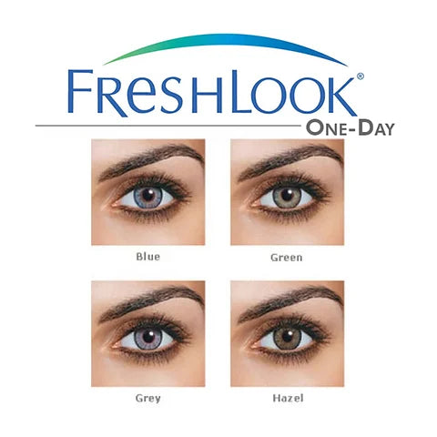 Freshlook OneDay - Daily Disposable Color Contact Lenses, Pack of 10 (Blue)